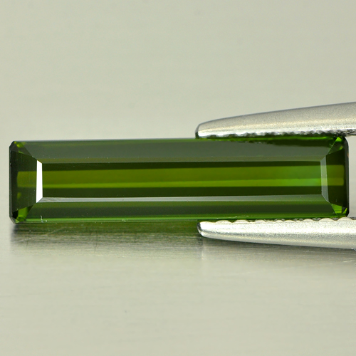 Green Tourmaline 1.80 Ct. Clean Octagon 15.4 x 3.9 Mm. Natural Gemstone Unheated