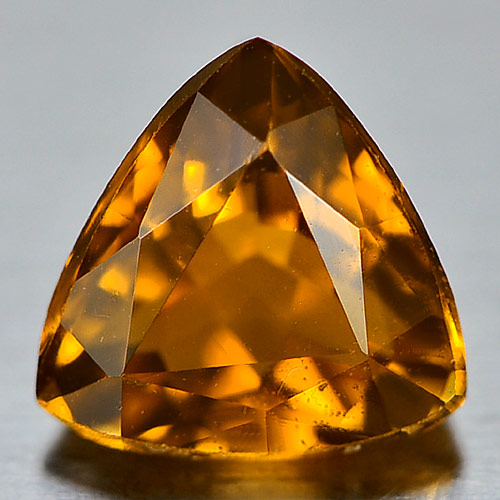 Vivid Color 0.86 Ct. Natural Gemstone Orange Tourmaline Trilliant Shape