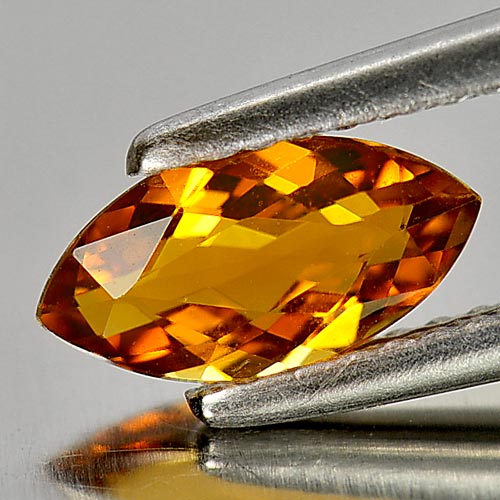 0.74 Ct. Nice Color Natural Orange Tourmaline Gemstone Marquise Shape