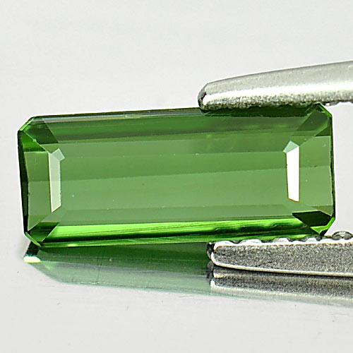 0.68 Ct. Octagon Natural Gemstone Green Tourmaline Good Cutting