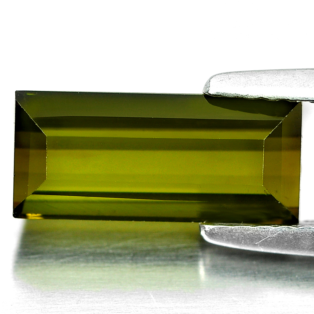 Green Tourmaline 2.24 Ct. Clean Baguette 11.3 x 5.2 Mm Natural Gemstone Unheated
