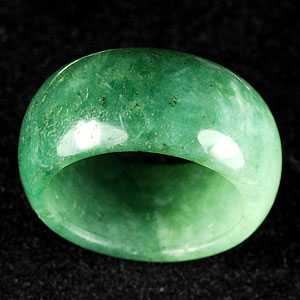 39.43 Ct. Good Natural Green White Ring Jade Thailand