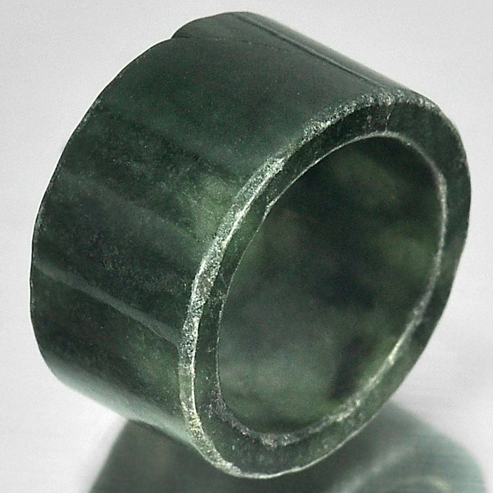 45.88 Ct. Green Jade Ring Size 8.5 Natural Gemstone Unheated