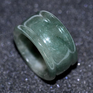 46.04 Ct. Good Natural White Green Ring Jade Thailand