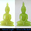 Natural Fluorescent Burmese 24.15 Ct. Happy Buddha Carving Shape