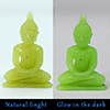 Natural Fluorescent Burmese 26.28 Ct. Happy Buddha Carving Shape