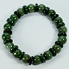 Green Jade Beads Flexibility Bracelet Length 7 Inch. 166.58 Ct. Natural Gemstone
