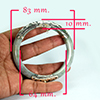 399.15 Ct. Natural Genuine Burmese Jade Bangle Diameter With Silver Jewelry