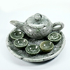 Natural Genuine Burmese Jade 2075 Ct. Kettle Tea Drink set Carving Shape