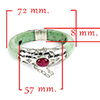 354.30 Ct. Natural Genuine Burmese Jade Bangle Diameter With Silver Jewelry Ruby