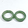 32.45 Ct. 2 Pcs. Beauteous Natural Gems White Green Rings Jade Size 5