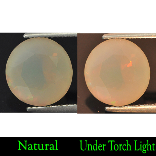 Unheated 3.16 Ct. Round Shape Natural Multi Color Opal