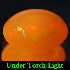 0.60 Ct. Oval Cab Natural Gem Multi Color Opal Unheated