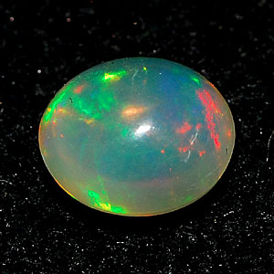 0.59 Ct. Oval Cab Natural Gem Multi Color Opal Unheated