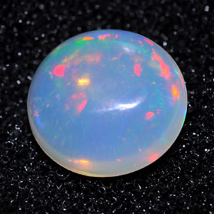 Unheated 0.70 Ct. Round Cab Natural Multi Color Opal