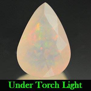 1.04 Ct. Pear Natural Multi Color Opal Sudan Unheated