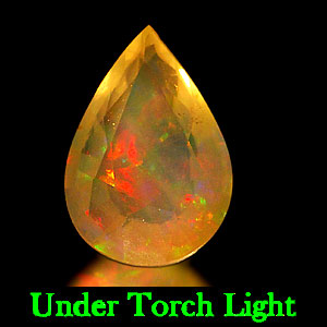 0.82 Ct. Pear Natural Multi Color Opal Sudan Unheated