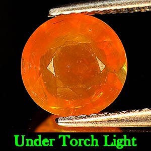 1.32 Ct. Round Natural Orange Color Opal Sudan Unheated