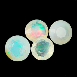 1.80 Ct. 4 Pcs. Round Natural Multi Color Opal Sudan