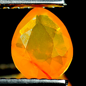 0.36 Ct. Pear Natural Orange Fire Opal Unheated Mexico