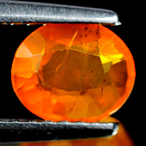 0.61 Ct. Oval Natural Orange Fire Opal Unheated Mexico