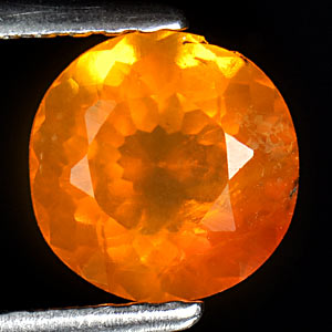 0.90 Ct. Round Natural Orange Fire Opal Unheated Mexico