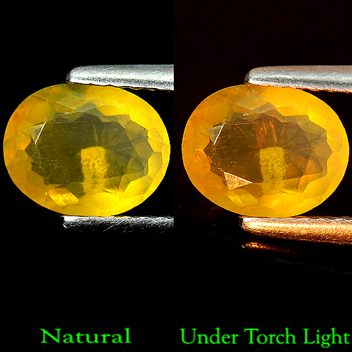 0.94 Ct. Oval Shape Natural Yellow Opal Unheated