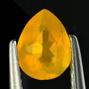 0.84 Ct. Pear Shape Natural Orange Yellow Fire Opal Gem