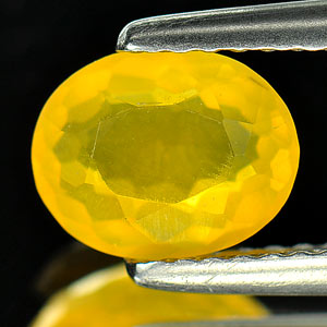 0.87 Ct. Oval Shape Natural Yellow Fire Opal Unheated