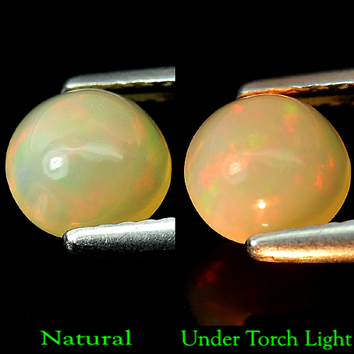 Unheated 0.88 Ct. Oval Cabochon Natural Multi Color Opal