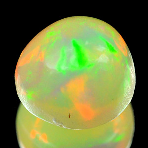 Good Luster 0.57 Ct. Round Cab Natural Multi Color Opal