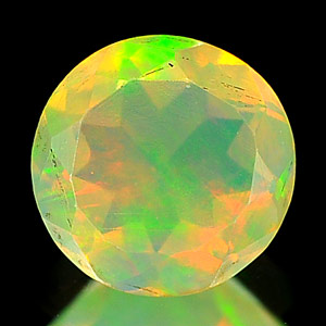Top Luster 0.54 Ct Round Natural Multi Color Opal Gems