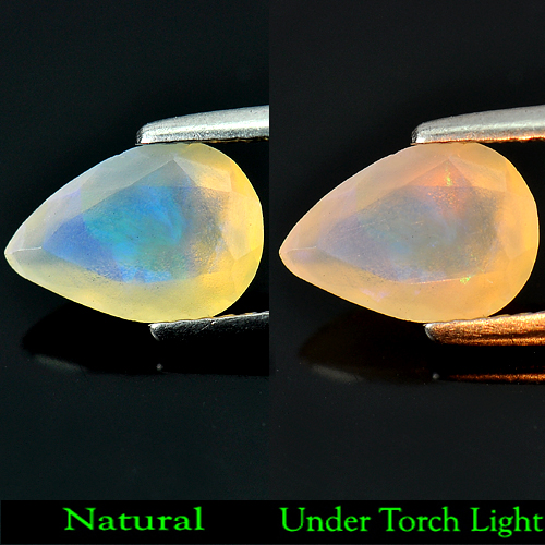 0.84 Ct. Natural Multi-Color Play Of Colour Opal Pear Cut Unheated