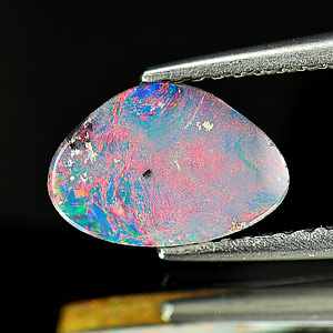 0.95 Ct. Attractive Natural Gemstone Multi Color Doublet Opal From Australia