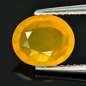 0.97 Ct. Natural Orange Fire Opal Oval Shape Gemstone Unheated