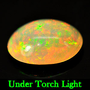 0.66 Ct. Attractive Natural Multi Color Play Of Colour Opal Oval Cabochon