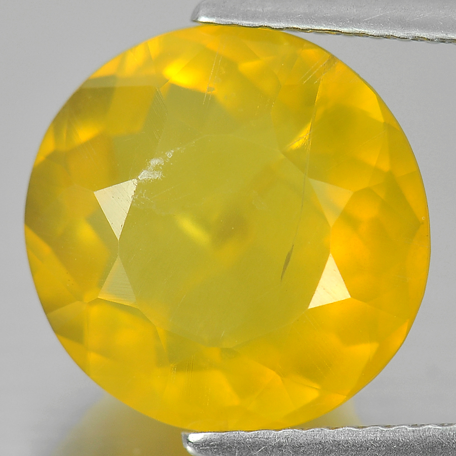 4.94 Ct. Attractive Round Natural Gemstone Yellow Opal Unheated