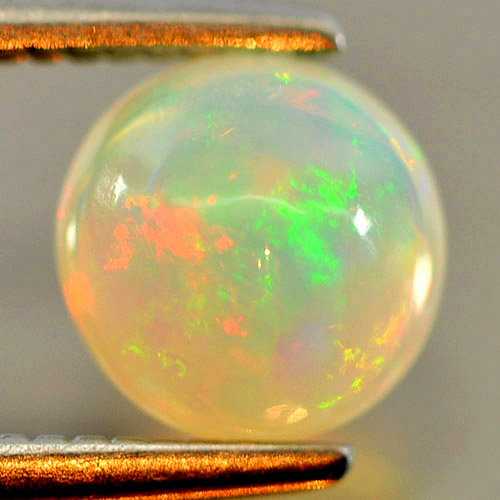 Calibrate Size 0.68 Ct. Round Cab Natural Gem Play Of Colour Multi Color Opal