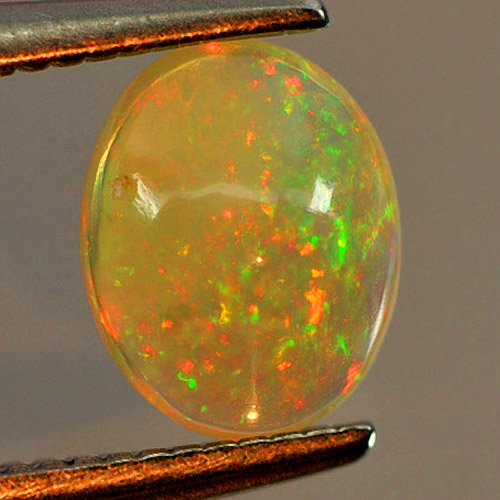 0.62 Ct. Nice Oval Cabochon Natural Gem Play Of Colour Multi Color Opal