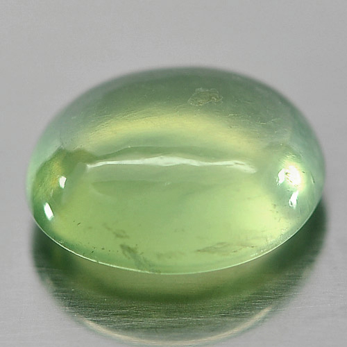 1.64 Ct. Oval Cabochon 8.2 x 7 mm. Natural Gemstone Green Prehnite Unheated