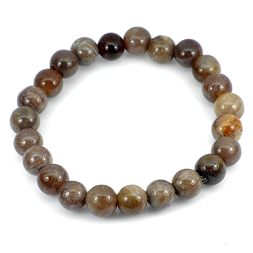 88.89 Ct. Unheated Brown Natural Petrified Wood Unique Pattern Bracelet 8 Inch.