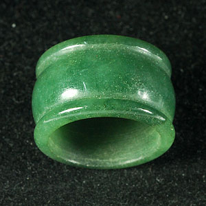 38.59 Ct. Nice Natural Green Ring Jade 8.5 Sz  Unheated