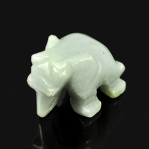 71.43 Ct. Carving Elephant Natural Green Jade Thailand