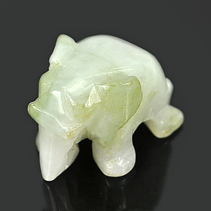 69.93 Ct. Alluring Carving Elephant Natural Green Jade Unheated From Thailand