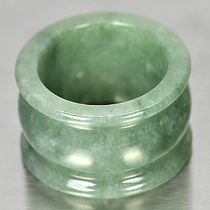 48.92 Ct. Size 9.5 Natural White Green Jade Ring Thailand Unheated