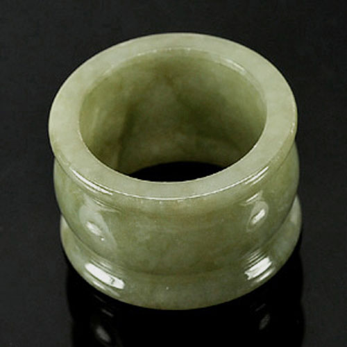 Green Jade Ring Size 9.5 Unheated Natural Gemstone 55.23 Ct.