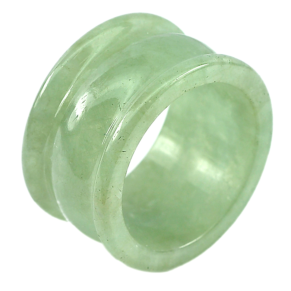 39.67 Ct. Natural Green Jade Ring Size 10 Nice Gemstone Unheated From Thailand