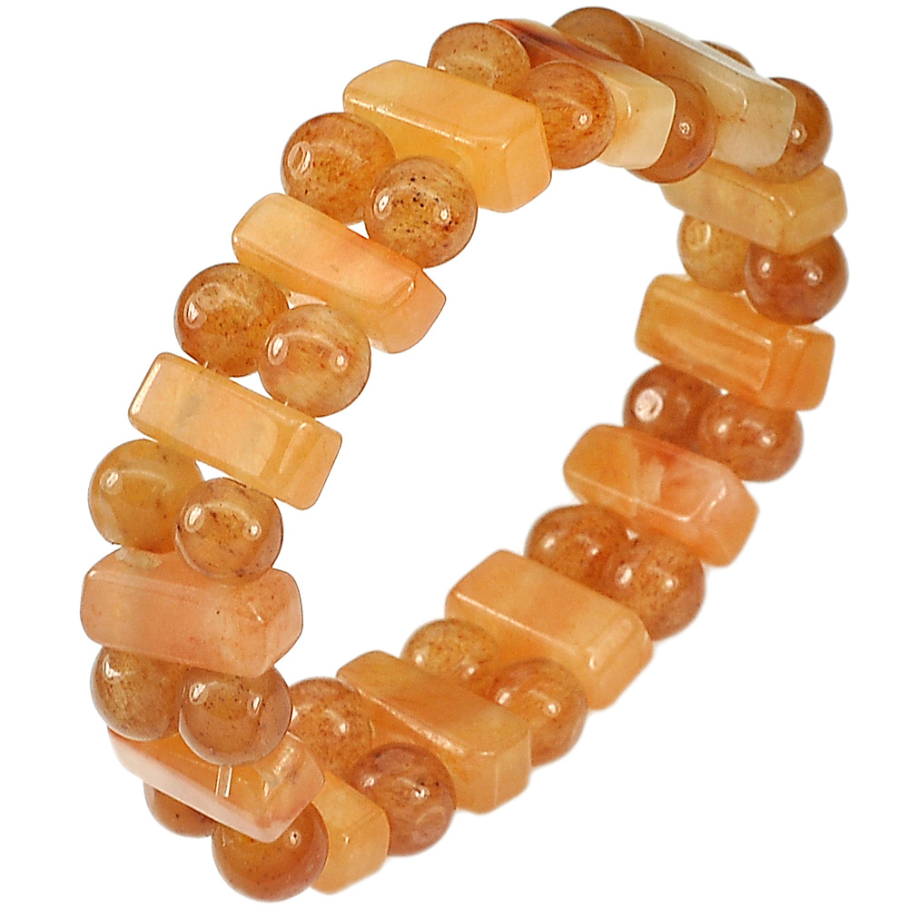 148.36 Ct. Natural Multi-Color Jade Beads Flexibility Bracelet Length 7 Inch.