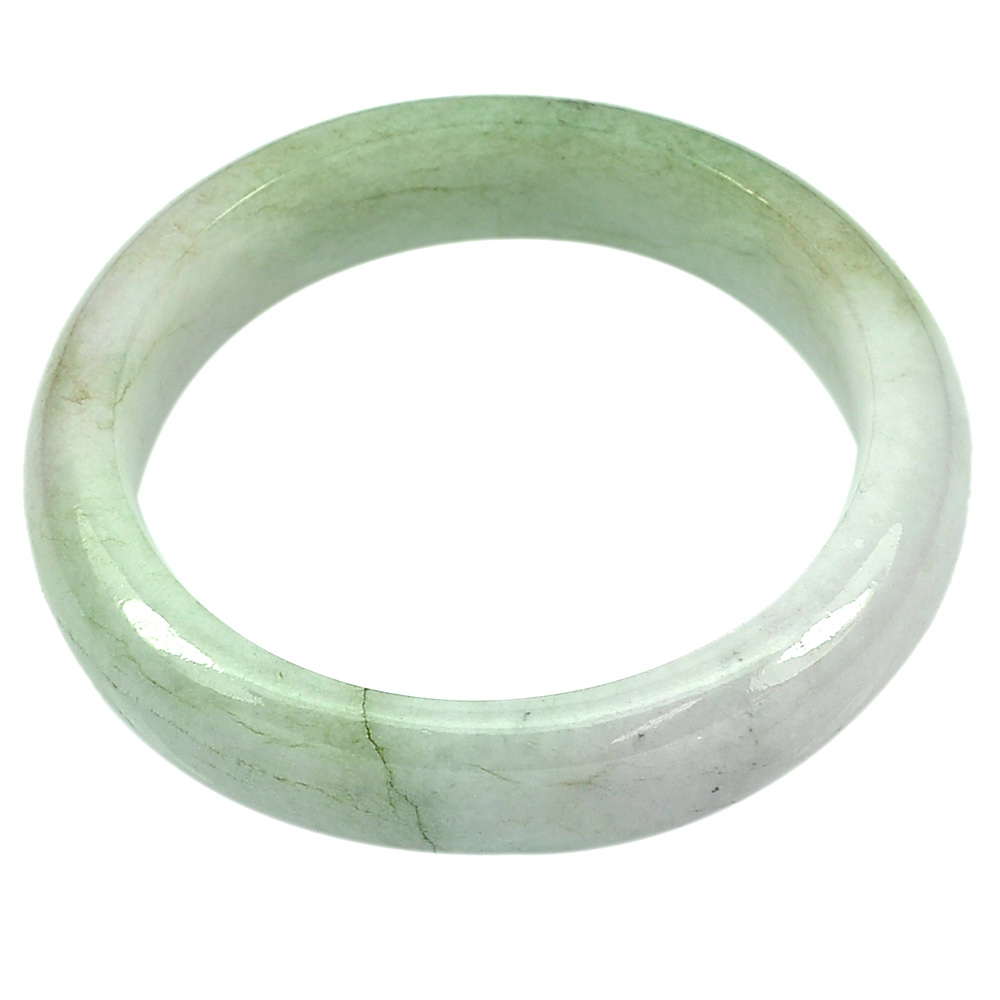 273.23 Ct. Natural Gemstone Multi-Color Green Jade Bangle Size 67 x 52 x 14 mm.