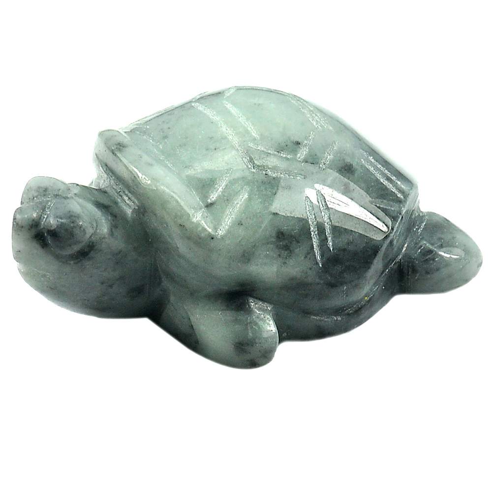 Green Jade 456.22 Ct. Turtle Carving 60 x 40 x 23 Mm. Natural Gemstone Unheated